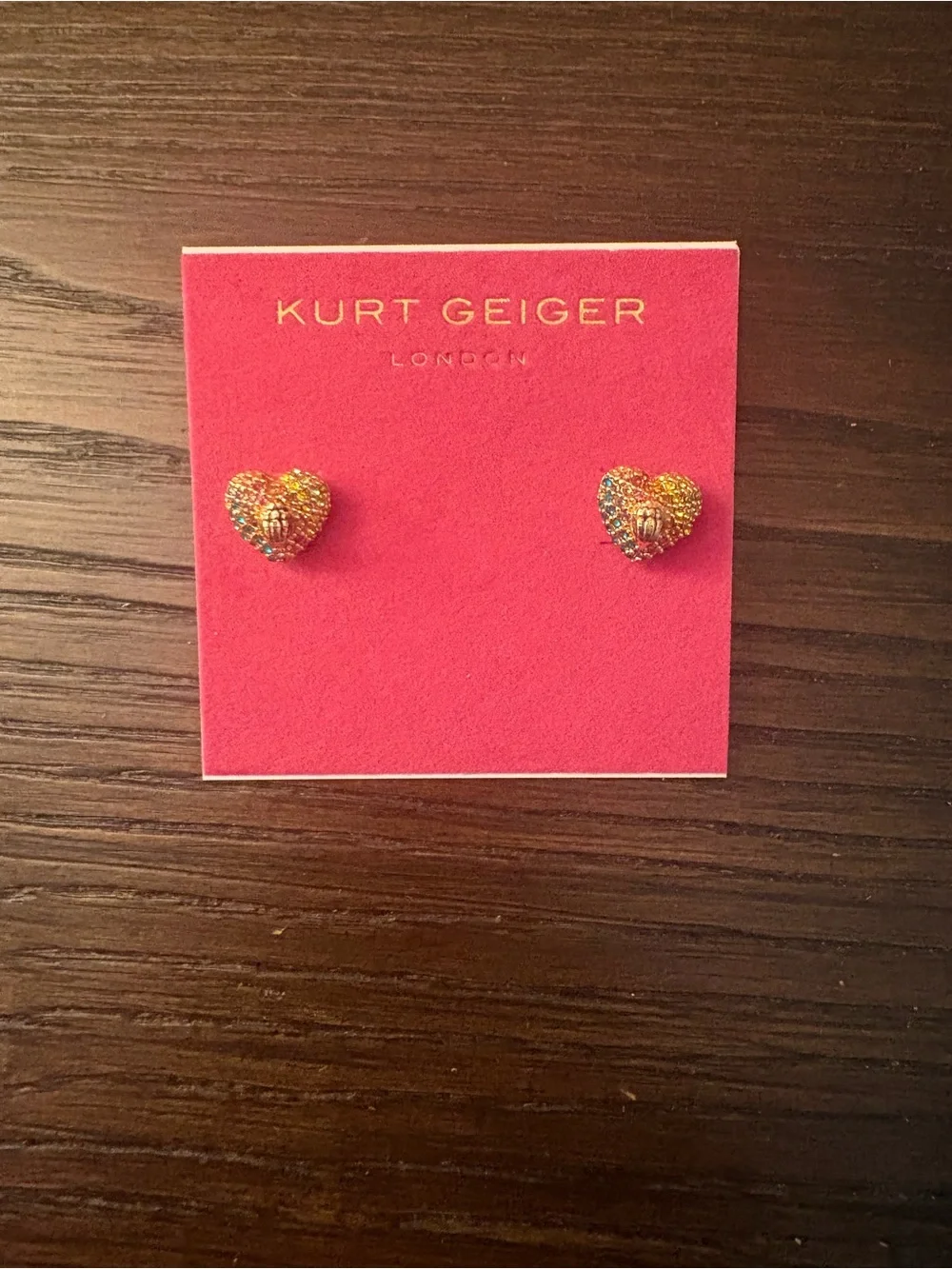 NEW Kurt Geiger Heart Stud Earrings